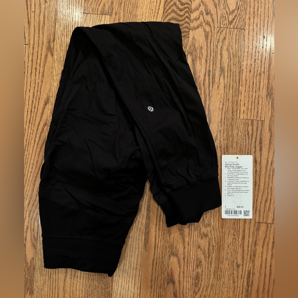 Black Lululemon Dance Studio Joggers size 2